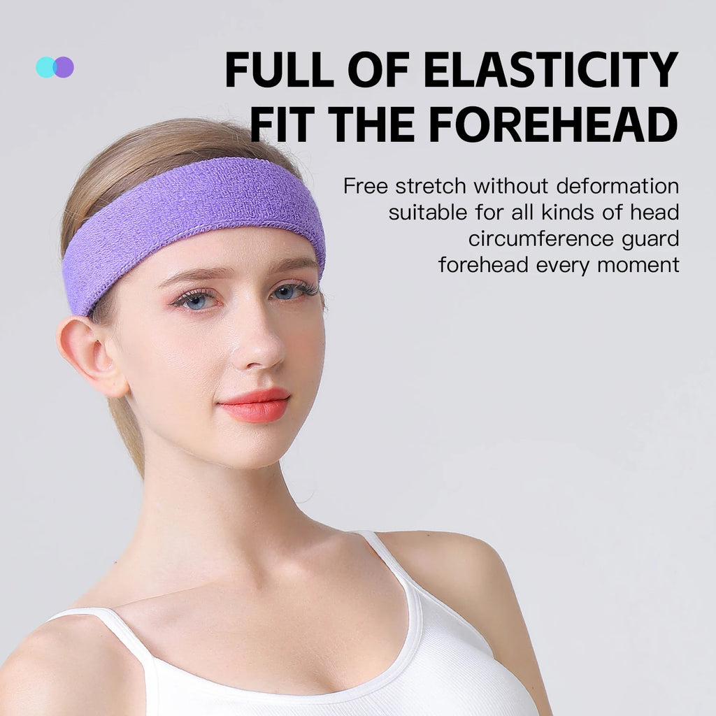 Outdoor Sweat Sports  Elastic Cotton Hairband Fashion Headbands For Women Men Solid Running Fitness Yoga Hair Bands Stretch