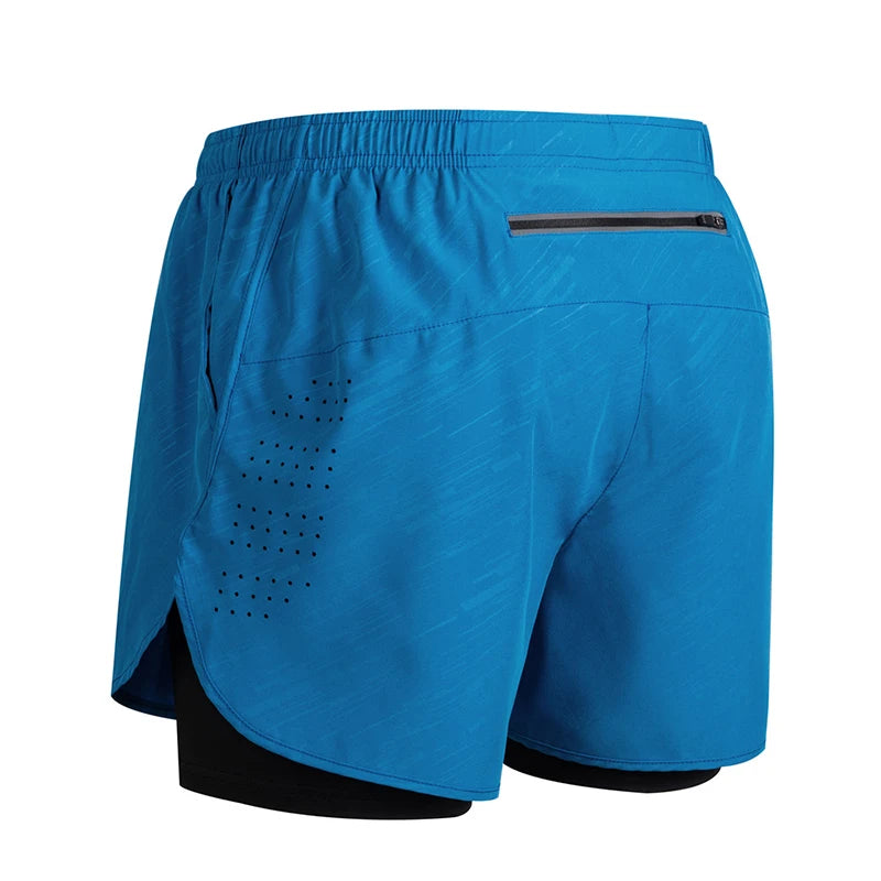 2025New Men's Fitness Training Shorts Summer 2 In 1 Quick Dry Gym Beach Running Double-deck Shorts Outdoor Sportswear Men shorts